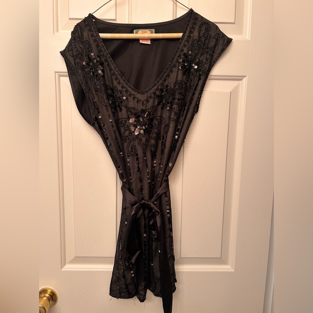 Flying Tomato Black embroidered Tunic/dress